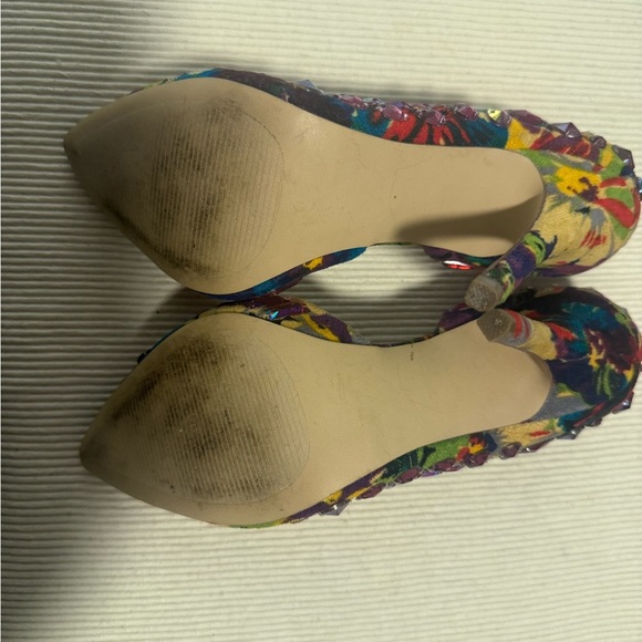 Steve Madden Purple and Blue Embellished Heels size 6 - Picture 6 of 9